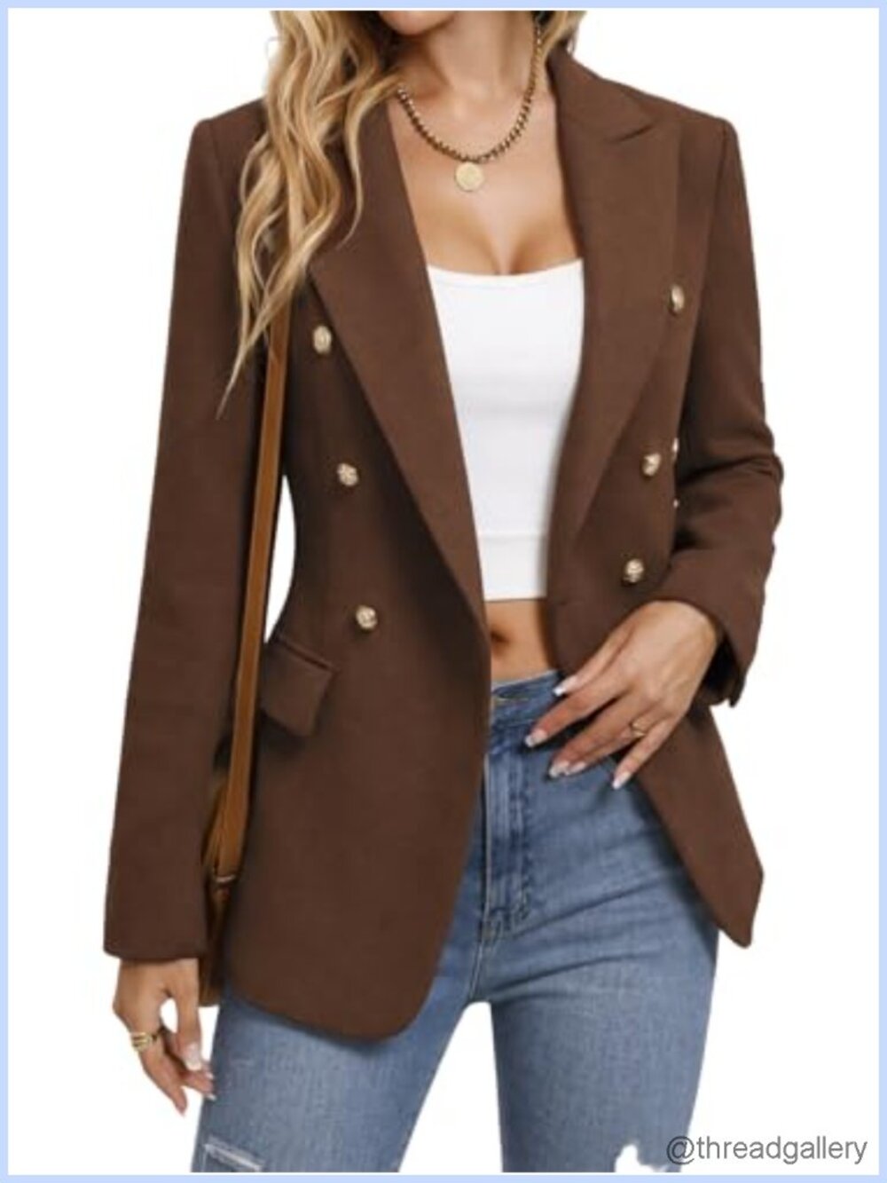 Women's Tweed Plaid Blazer Business Casual Work Jacket Relaxed Fit